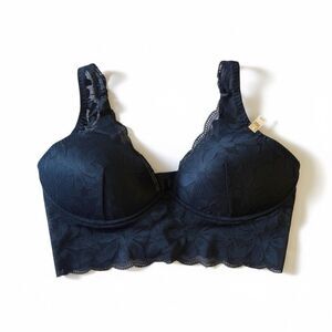 PINK Victoria’s Secret Lace Longline Bra Bralette Black Pink LG ,Med NWT